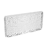 Hammered Tray Exquisite Odorless Stainless Steel Serving Tray for Living Room Bedroom Kitchen Bathroom 19.5x9.5cm Silver