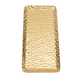 Hammered Tray Exquisite Odorless Stainless Steel Serving Tray for Living Room Bedroom Kitchen Bathroom 19.5x9.5cm Gold