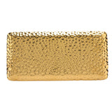 Hammered Tray Exquisite Odorless Stainless Steel Serving Tray for Living Room Bedroom Kitchen Bathroom 19.5x9.5cm Gold - Low Angle