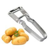 Stainless Steel Peeler U Shape Ergonomic Handle Fruit Peeler Vegetable Peeler for Kitchen Silver - 45-Degree Angle