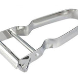 Stainless Steel Peeler U Shape Ergonomic Handle Fruit Peeler Vegetable Peeler for Kitchen Silver - Low Angle