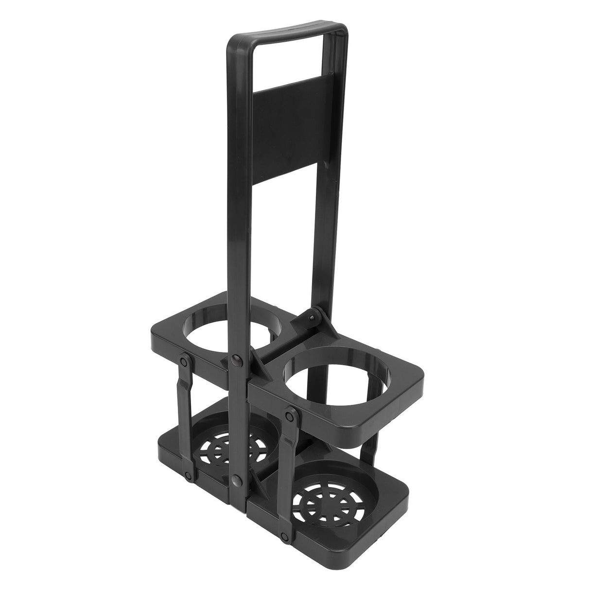 Beer Caddy Holder 2 Pack Foldable Portable Beer Beverage Display Basket Beer Bottle Carrier with Thickened Handle Black