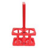 Beer Caddy Holder 2 Pack Foldable Portable Beer Beverage Display Basket Beer Bottle Carrier with Thickened Handle Red