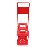 Beer Caddy Holder 2 Pack Foldable Portable Beer Beverage Display Basket Beer Bottle Carrier with Thickened Handle Red - Rear View