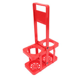 Beer Caddy Holder 2 Pack Foldable Portable Beer Beverage Display Basket Beer Bottle Carrier with Thickened Handle Red