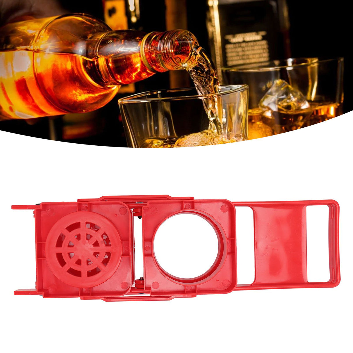 Beer Caddy Holder 2 Pack Foldable Portable Beer Beverage Display Basket Beer Bottle Carrier with Thickened Handle Red