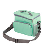 Insulated Bag Cloth Multifunction Modern Thermal Lunch Handbag with Single Shoulder for Home Work Green