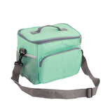 Insulated Bag Cloth Multifunction Modern Thermal Lunch Handbag with Single Shoulder for Home Work Green