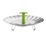Steam Basket Stainless Steel Folding Vegetable Steam Basket with ABS Handle for Veggie Fish Seafood Cooking Steam Basket