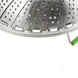 Steam Basket Stainless Steel Folding Vegetable Steam Basket with ABS Handle for Veggie Fish Seafood Cooking Steam Basket - Extra Image
