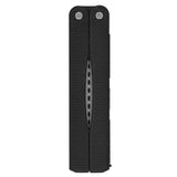 Knife Sharpener Foldable Fan Shaped Adamas Material Lightweight Portable Knife Sharpener for Outdoor Home Black - Front View