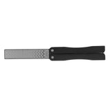 Knife Sharpener Foldable Fan Shaped Adamas Material Lightweight Portable Knife Sharpener for Outdoor Home Black - Side View