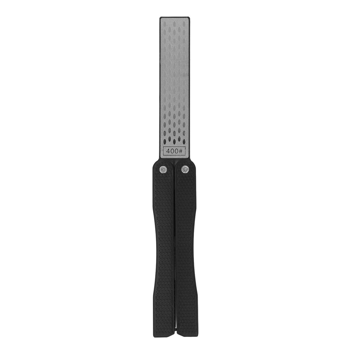 Knife Sharpener Foldable Fan Shaped Adamas Material Lightweight Portable Knife Sharpener for Outdoor Home Black