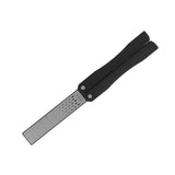 Knife Sharpener Foldable Fan Shaped Adamas Material Lightweight Portable Knife Sharpener for Outdoor Home Black