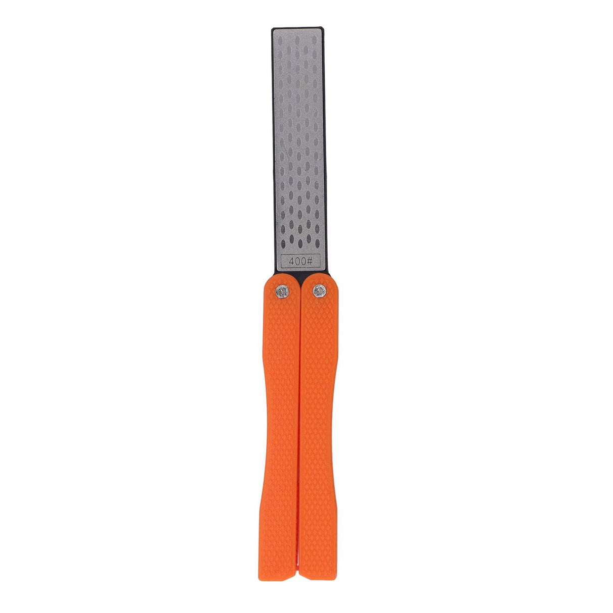Knife Sharpener Foldable Fan Shaped Adamas Material Lightweight Portable Knife Sharpener for Outdoor Home Orange