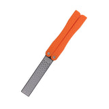 Knife Sharpener Foldable Fan Shaped Adamas Material Lightweight Portable Knife Sharpener for Outdoor Home Orange - Side View
