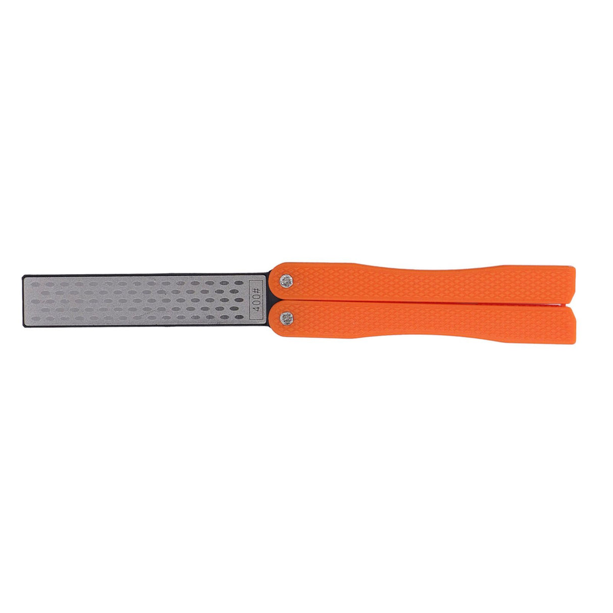 Knife Sharpener Foldable Fan Shaped Adamas Material Lightweight Portable Knife Sharpener for Outdoor Home Orange