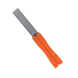 Knife Sharpener Foldable Fan Shaped Adamas Material Lightweight Portable Knife Sharpener for Outdoor Home Orange - 45-Degree Angle