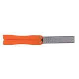 Knife Sharpener Foldable Fan Shaped Adamas Material Lightweight Portable Knife Sharpener for Outdoor Home Orange - Close-Up Angle