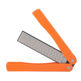 Knife Sharpener Foldable Fan Shaped Adamas Material Lightweight Portable Knife Sharpener for Outdoor Home Orange - Extra Image