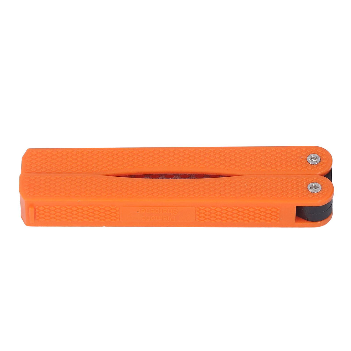 Knife Sharpener Foldable Fan Shaped Adamas Material Lightweight Portable Knife Sharpener for Outdoor Home Orange