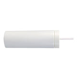 16oz Plastic Tumblers with Lids and Straws Frosting Matte Plastic Drinking Cups for Outdoor Sports White