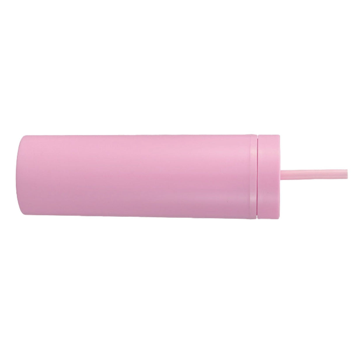 16oz Plastic Tumblers with Lids and Straws Frosting Matte Plastic Drinking Cups for Outdoor Sports 1767 Pink