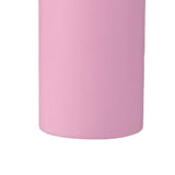 16oz Plastic Tumblers with Lids and Straws Frosting Matte Plastic Drinking Cups for Outdoor Sports 1767 Pink - Close-Up Angle