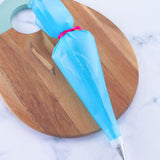 Piping Bags and Tips Set Cake Decorating Supplies for Baking TPU Pastry Bags Stainless Steel Tips Blue