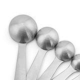 6pcs Measuring Spoon Set Thickened Clear Engraving Scale Stainless Steel Measuring Tablespoons for Seasoning - Low Angle
