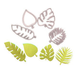 4Pcs Tropical Leaves Cookie Cutter Set Palm Leaves Fondant Cutters Mold for Luau Cake Decorating - Side View