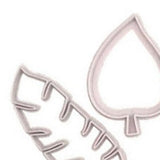 4Pcs Tropical Leaves Cookie Cutter Set Palm Leaves Fondant Cutters Mold for Luau Cake Decorating
