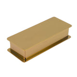 Toothpick Holder Stainless Steel Rectangular Toothpick Holder with Lid for Home Bar Hotel Restaurant Gold