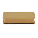 Toothpick Holder Stainless Steel Rectangular Toothpick Holder with Lid for Home Bar Hotel Restaurant Gold