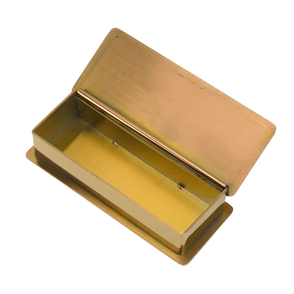 Toothpick Holder Stainless Steel Rectangular Toothpick Holder with Lid for Home Bar Hotel Restaurant Gold