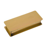 Toothpick Holder Stainless Steel Rectangular Toothpick Holder with Lid for Home Bar Hotel Restaurant Gold - Rear View