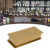 Toothpick Holder Stainless Steel Rectangular Toothpick Holder with Lid for Home Bar Hotel Restaurant Gold - Extra Image