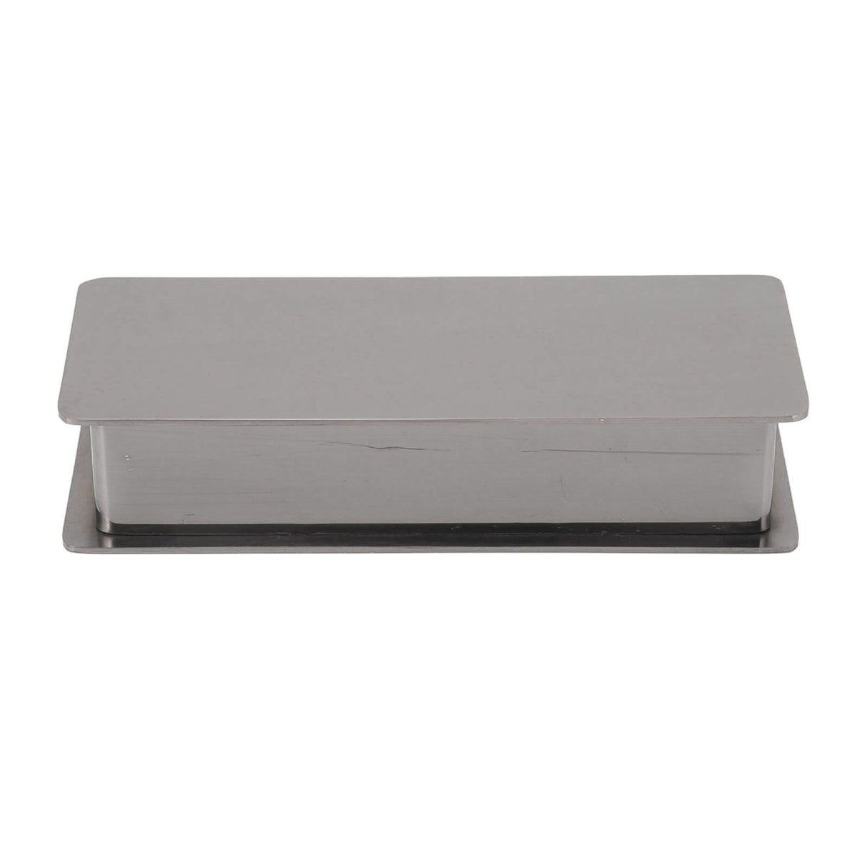 Toothpick Holder Stainless Steel Rectangular Toothpick Holder with Lid for Home Bar Hotel Restaurant Silver