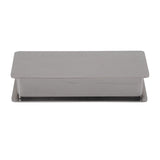 Toothpick Holder Stainless Steel Rectangular Toothpick Holder with Lid for Home Bar Hotel Restaurant Silver - Front View