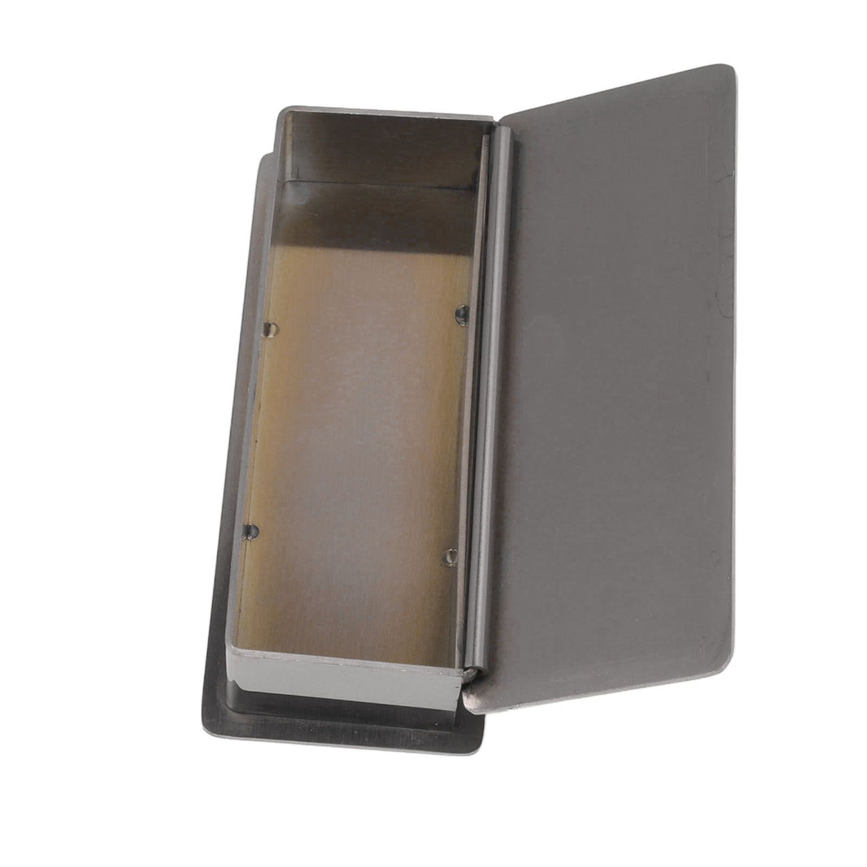 Toothpick Holder Stainless Steel Rectangular Toothpick Holder with Lid for Home Bar Hotel Restaurant Silver