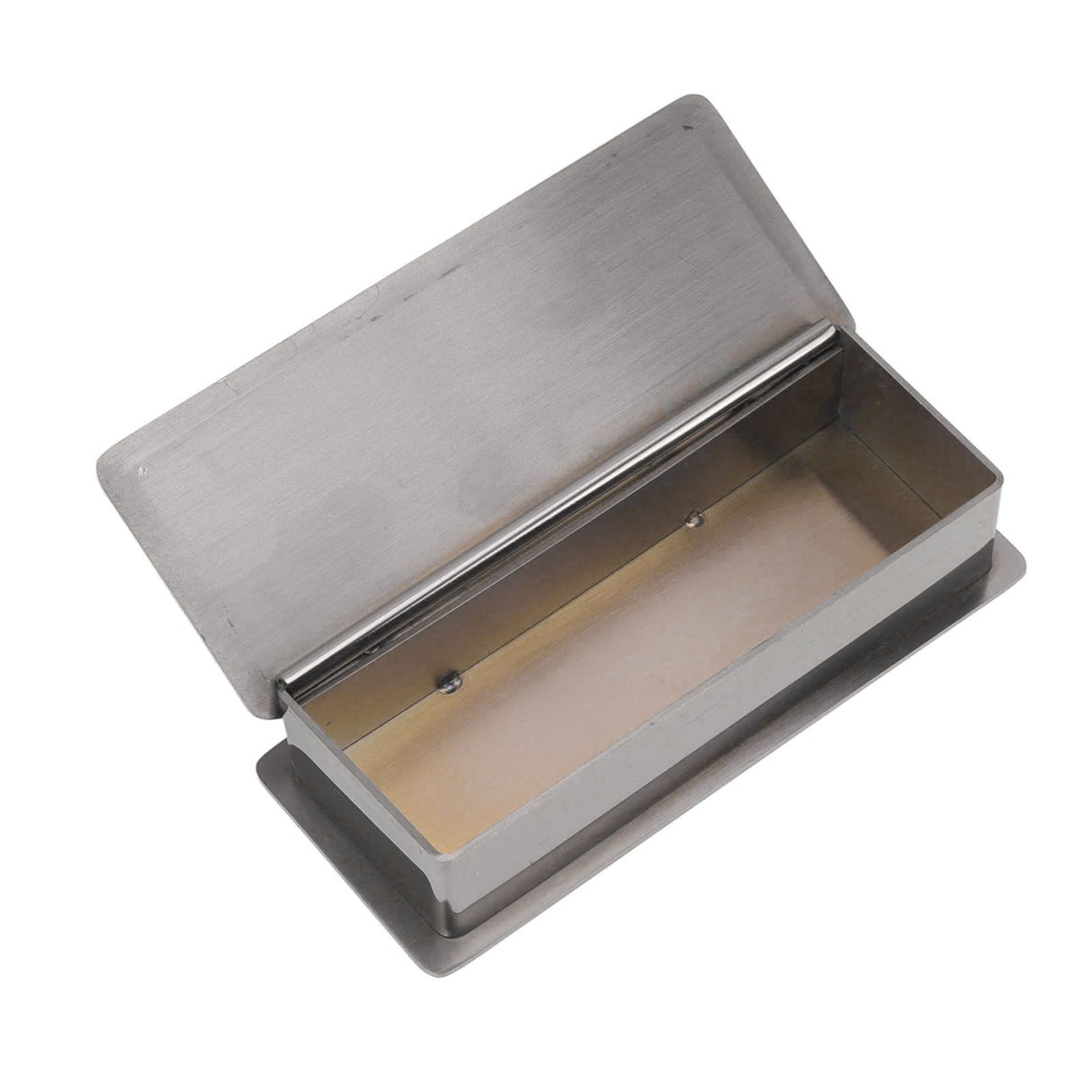 Toothpick Holder Stainless Steel Rectangular Toothpick Holder with Lid for Home Bar Hotel Restaurant Silver