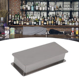 Toothpick Holder Stainless Steel Rectangular Toothpick Holder with Lid for Home Bar Hotel Restaurant Silver