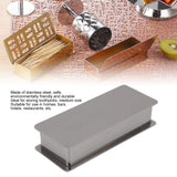Toothpick Holder Stainless Steel Rectangular Toothpick Holder with Lid for Home Bar Hotel Restaurant Silver - Extra Image