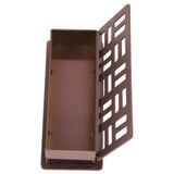 Stainless Steel Toothpick Holder Hollowed Out Rust Prevention Rectangle Toothpick Box for Restaurant Hotels Rose Gold - Front View