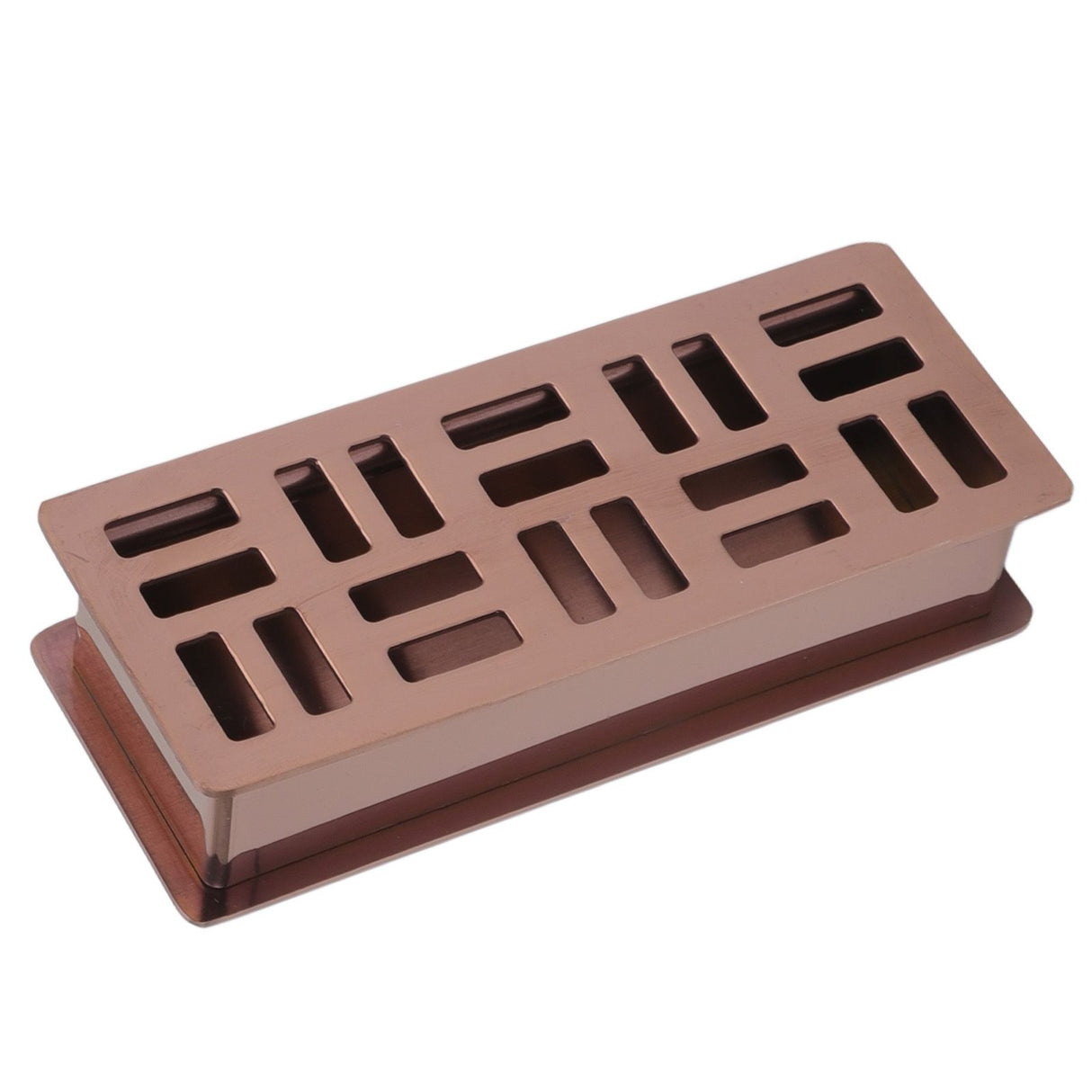 Stainless Steel Toothpick Holder Hollowed Out Rust Prevention Rectangle Toothpick Box for Restaurant Hotels Rose Gold