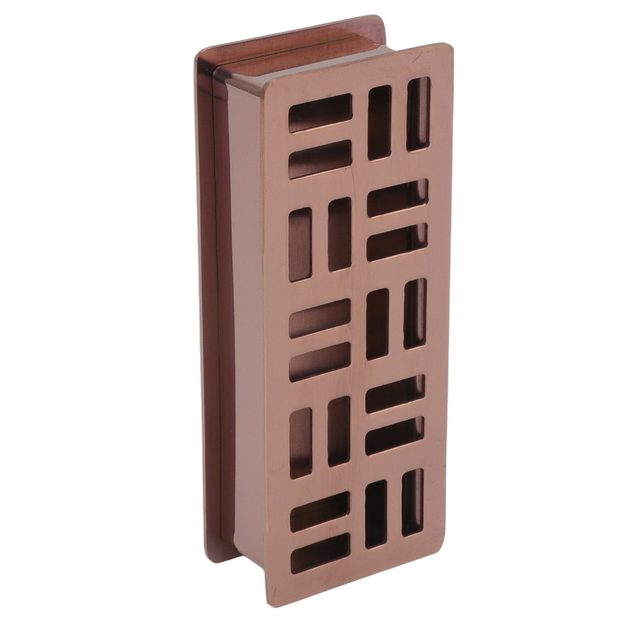 Stainless Steel Toothpick Holder Hollowed Out Rust Prevention Rectangle Toothpick Box for Restaurant Hotels Rose Gold