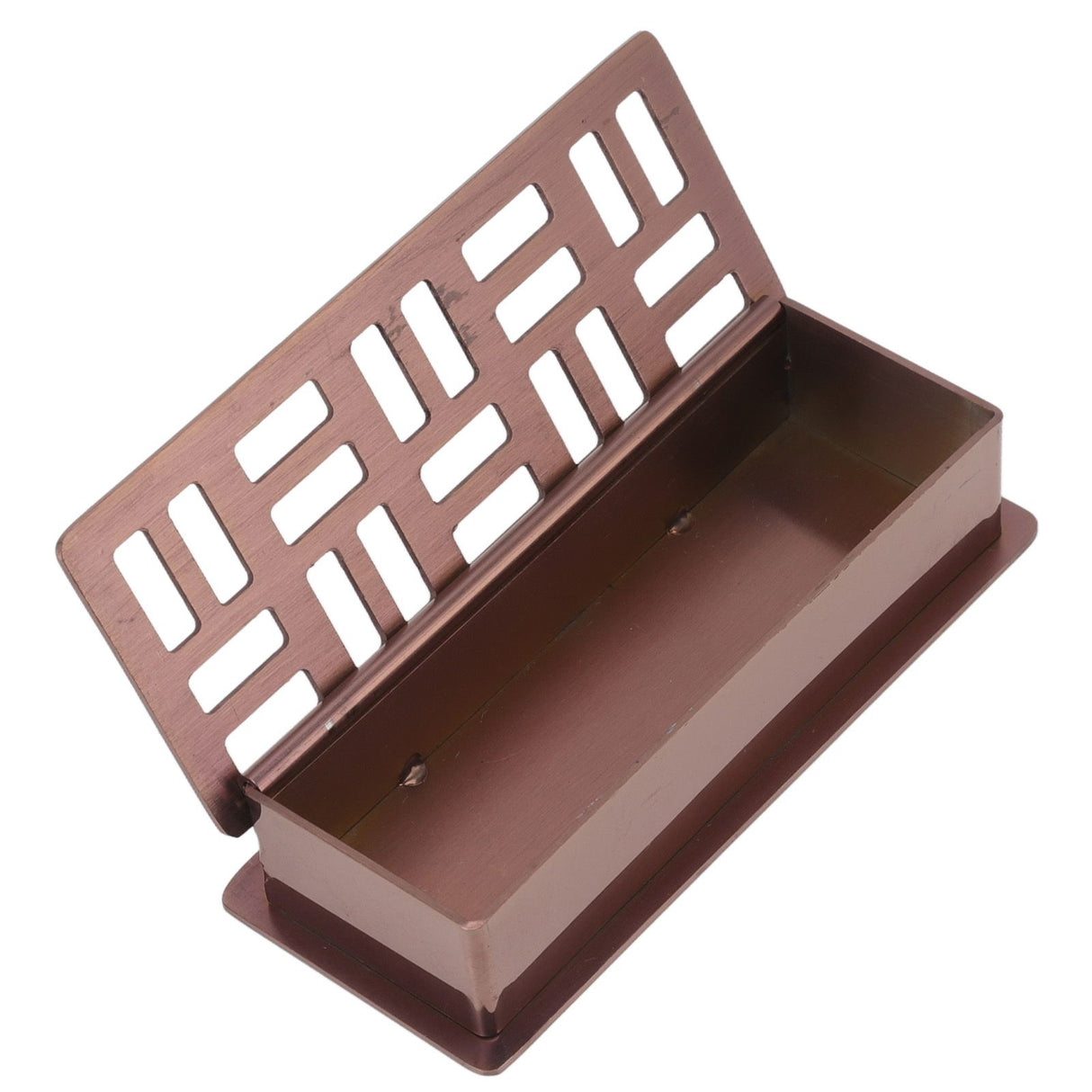 Stainless Steel Toothpick Holder Hollowed Out Rust Prevention Rectangle Toothpick Box for Restaurant Hotels Rose Gold