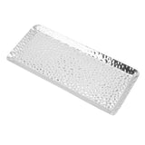 25x11cm Towel Hammered Trays Stainless Steel Multi Purpose Dishwasher Safe Dessert Tray Plate for Home Restaurant Silver