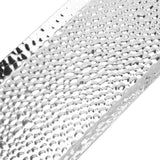 25x11cm Towel Hammered Trays Stainless Steel Multi Purpose Dishwasher Safe Dessert Tray Plate for Home Restaurant Silver - Extra Image