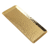 25x11cm Towel Hammered Trays Stainless Steel Multi Purpose Dishwasher Safe Dessert Tray Plate for Home Restaurant Gold